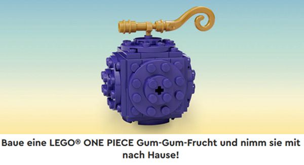 Bau eine LEGO ONE PIECE Gum Gum Frucht am 06.08. & 07.08.