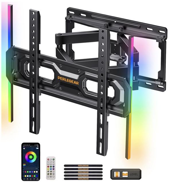 Perlegear TV Wandhalterung mit LEDs bis 65 Zoll für 34,99€ (statt 70€)