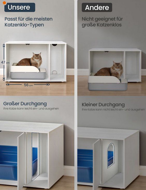 😻 Feandrea Katzenklo Schrank für große Katzen für 43,99€ (statt 65€)