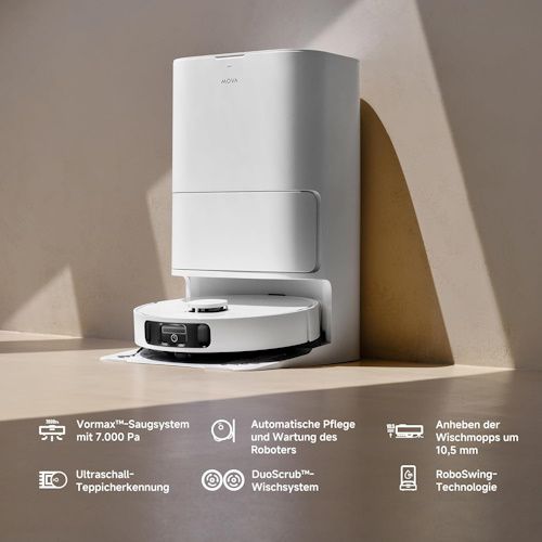 💨🧹 Mova E30 Ultra selbstreinigender Roboterstaubsauger und  wischer für 321€ (statt 360€)