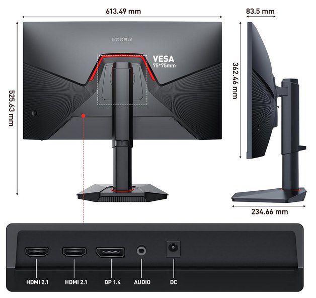 🖥️ KOORUI G2741L   27 Zoll UHD Gaming Monitor (160Hz) für 349,99€ (statt 400€)
