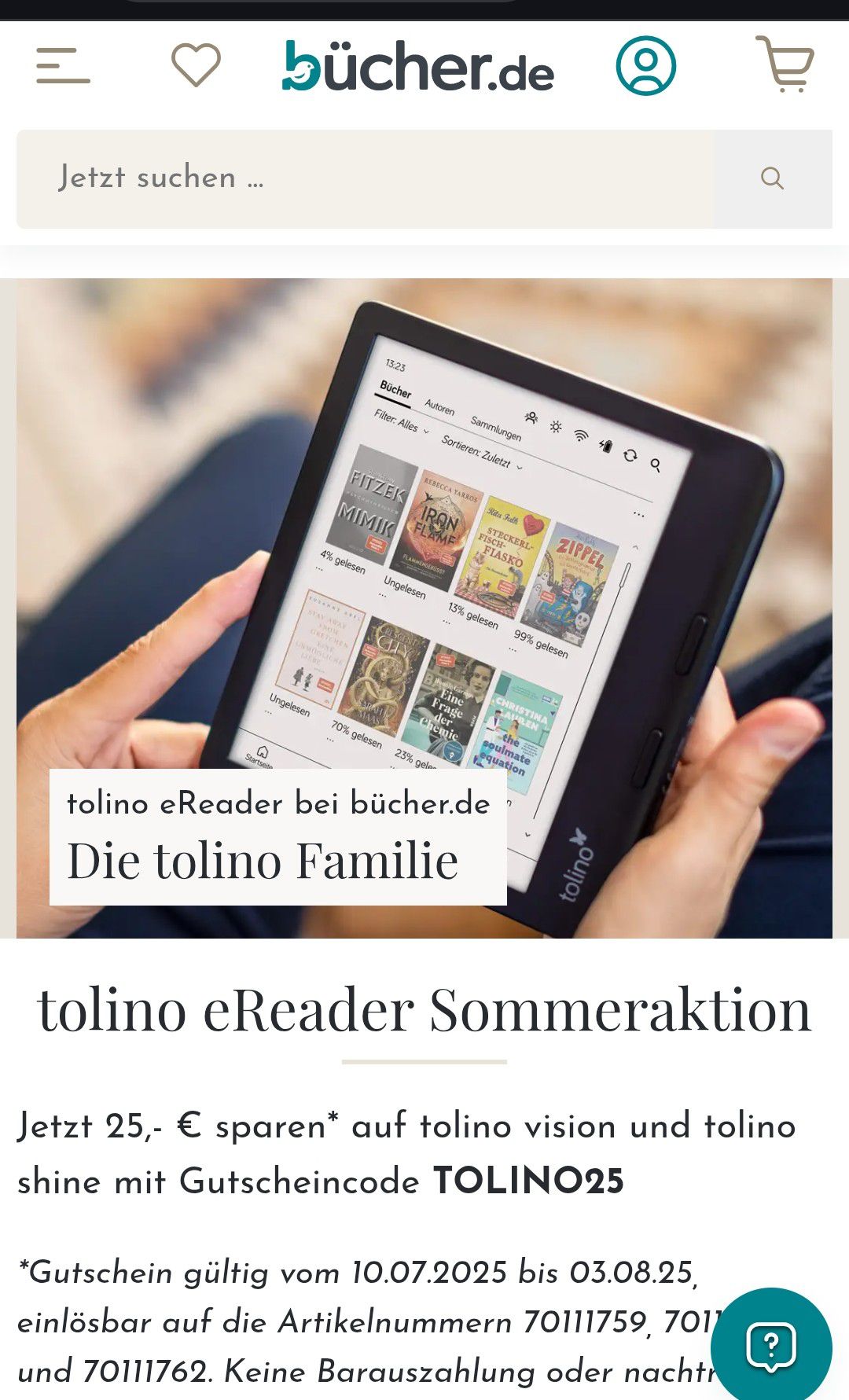 Tolino shine 5 eBook Reader