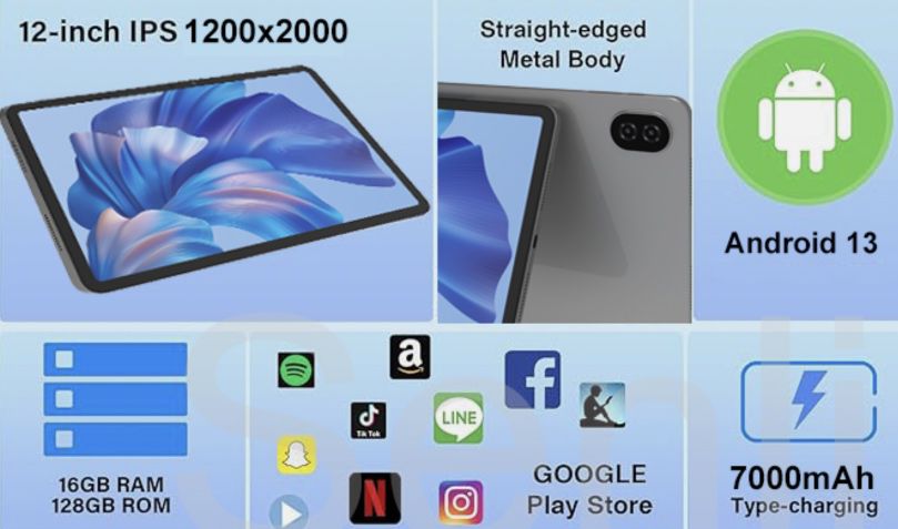 SenlinTech M8   12 Zoll Gaming Tablet mit 10GB RAM für 130€ (statt 179€)