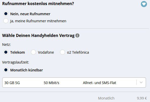 🚨 Telekom 5G Allnet Flat mit 30GB für 9,99€   mtl. kündbar