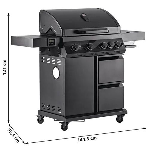 ♨️ Landmann Gasgrill Cool Black 4.1 maxX für 344,90€ (statt 475€)