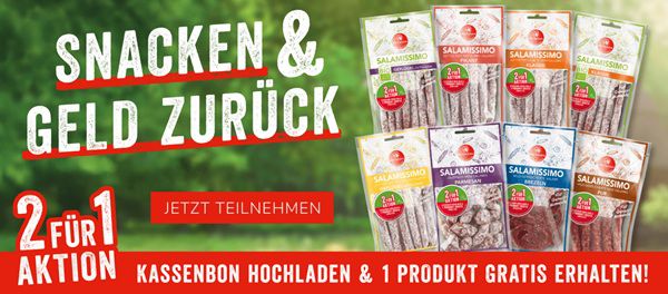 Salamissimo Snacks von Wiltmann: 2+1 Gratis Aktion