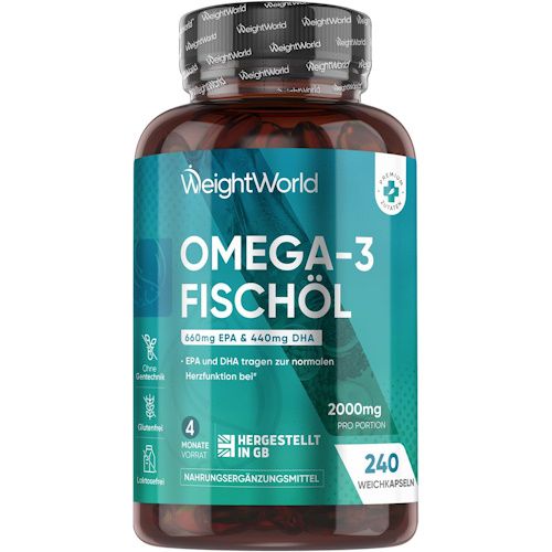 🐟 WeightWorld Omega 3 Weich-kapseln für 15,29€ (statt 20€)