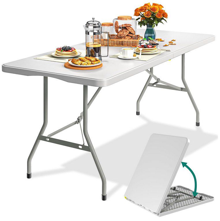 YITAHOME Klapptisch 180x75 mit Tragegriff in Schwarz oder Weiß für je 51€ (statt 80€)