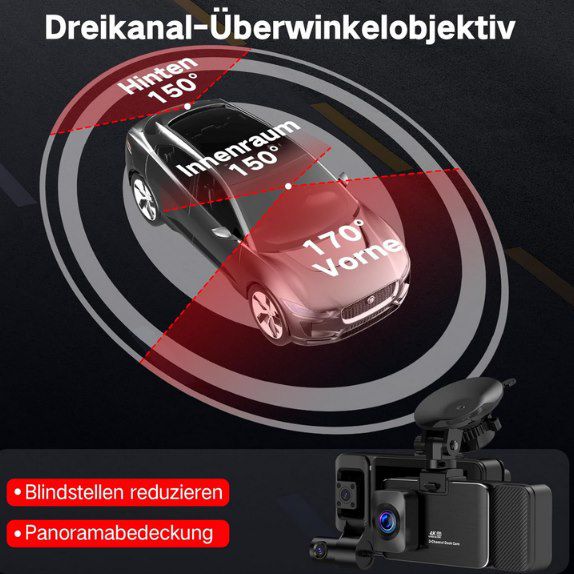 📷 LECTRUS K02 Pro 3 Kanel 4k Dashcam mit App Steuerung für 36,57€ (statt 70€)