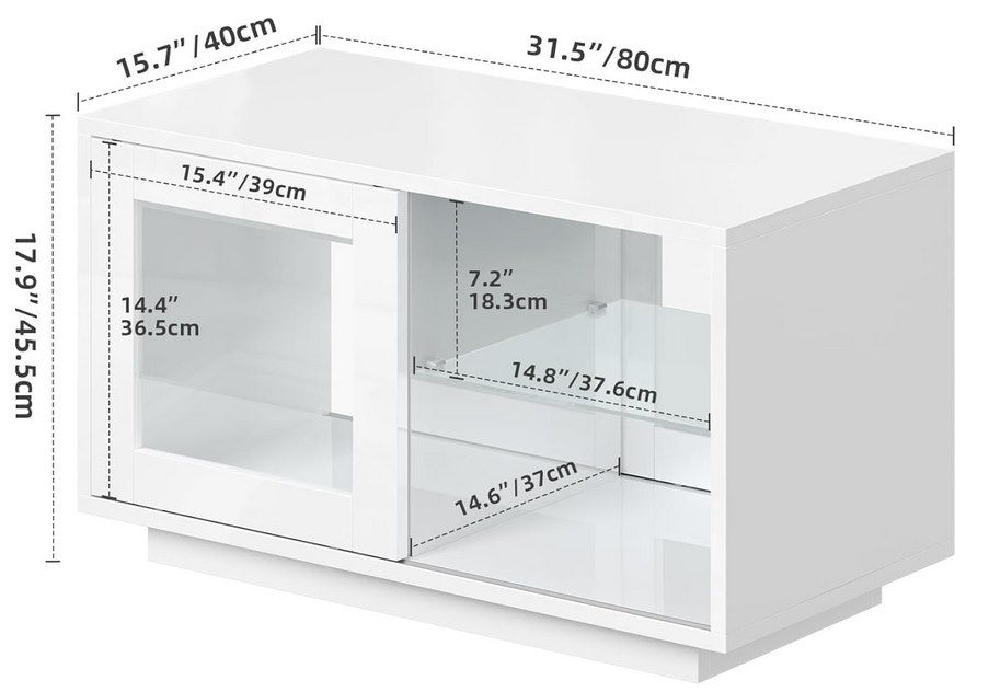 YITAHOME Hochlangz Couchtisch mit LED Beleuchtung für 53,19€ (statt 66€)