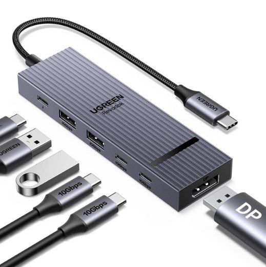UGREEN Revodok DisplayPort USB C Hub 10Gbps für 19,99€ (statt 26€)