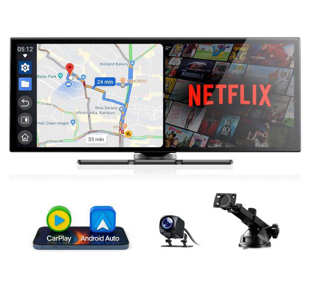 🚗 Volam 10.25 Zoll Carplay & Android Auto Display mit Netflix & co für 113,99€ (statt 180€)