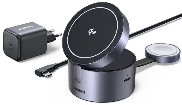 UGREEN MagFlow 15W Qi2 3in1 Ladestation für 64,99€ (statt 80€)