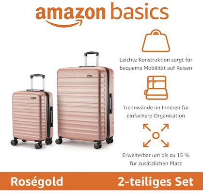 🧳🛫 Amazon Basics Hartschalen Koffer Set mit 55 & 78 cm für 79,99€ (statt 99€)