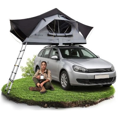 🏕️ Juskys Autodachzelt Lago 120x210cm mit LED-Beleuchtung & Leiter für 693,94€ (statt 900€)