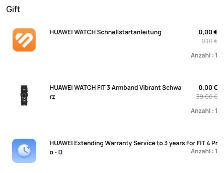 ⌚ Huawei Watch FIT 4 Pro in drei Farben für 224,10€ (statt 248€) + einige Geschenke