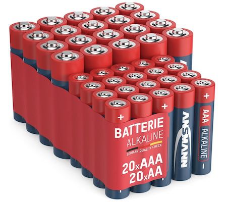 🔋 ANSMANN Batterie Set Alkaline AA & AAA Einwegbatterien für 9,29€ (statt 12€)
