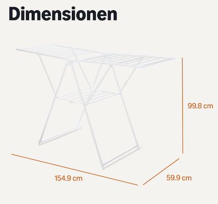 🧺 Amazon Basics Wäscheständer aus Metall für 26,95€ (statt 47€)