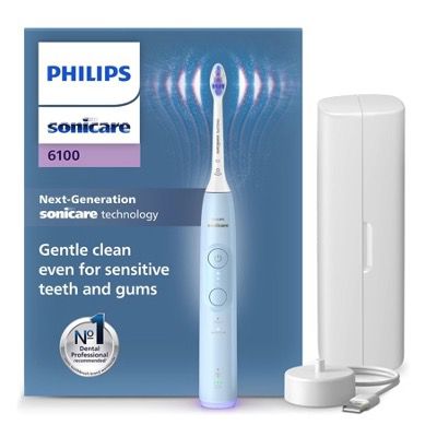 🪥 Philips Sonicare 6100 HX7406/02 Schallzahnbürste in Hellblau für 89,99€ (statt 109€)