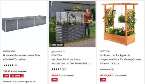 🫜 Hochbeetwoche bei OTTO   z.B. Konifera Hochbeet mit 240x80x82cm ab 69,99€ (statt 90€)