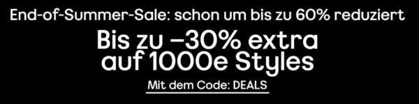 👟 ASOS End of Summer Sale mit bis zu 60% Rabatt 🔥 dazu 30% Extra Gutschein