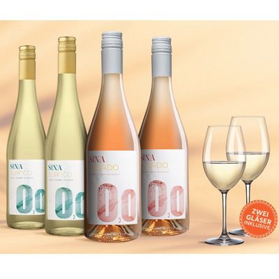 🍇 Vinos Null-Prozent Wein-Paket mit 4 Flaschen ab 29,99€ – 2 Schott Zwiesel Weingläser gratis
