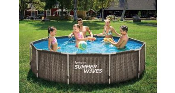 🤽 Summer Waves Frame Active Pool Rattan 305x76cm mit Kartuschenfilter für 109€ (statt 190€)