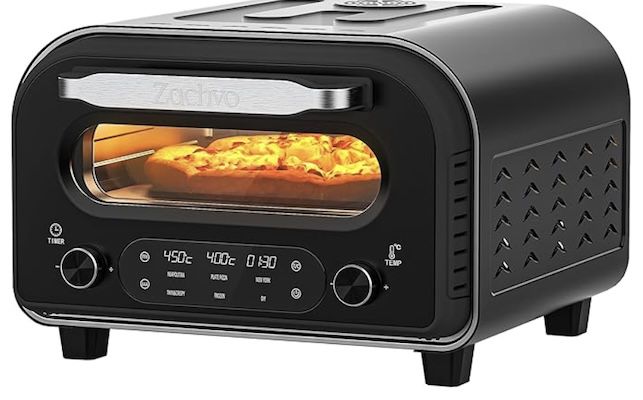 🍕 ZACHVO Elektrischer Pizzaofen mit bis 450℃ für 204€ (statt 240€)