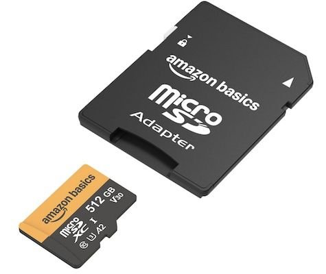 💽📸 Amazon Basics 512 GB microSDXC Karte mit Adapter für 34,21€ (statt 41€)
