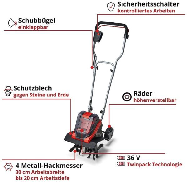 🏡 Einhell Akku Bodenhacke GE CR30Li Solo (ohne Akku und Ladegerät) für 98,60€ (statt 129€)