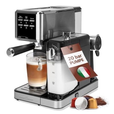 ☕ ProfiCook Siebträgermaschine PC ES1266 für Pulver & Nespresso für 65,82€ (statt 138€)