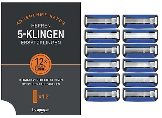 12x by Amazon 5 fach Herrenrasierer Klingen für 12,05€ (statt 18€)