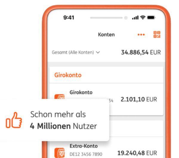 🔥 ING: kostenloses Girokonto + kostenlose VISA + 100€ Prämie + 50€ KwK