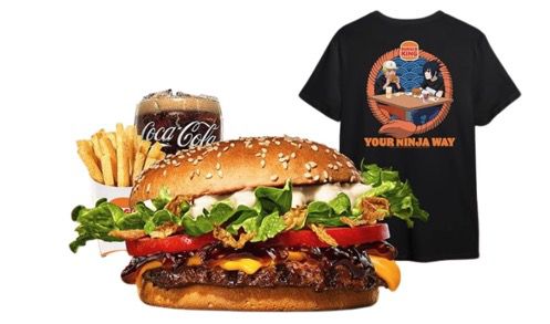 🥷 Ninjas aufgepasst ➡️ Naruto Whopper, Tortilla oder Chicken Burger 🍔 bei Burger King mit Naruto T Shirt