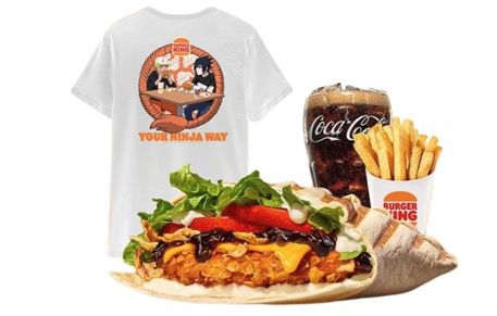 🥷 Ninjas aufgepasst ➡️ Naruto Whopper, Tortilla oder Chicken Burger 🍔 bei Burger King mit Naruto T Shirt