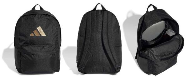 🎒 adidas Unisex Classic 3bars Rucksack in Schwarz Gold für 17,99€ (statt 25€)