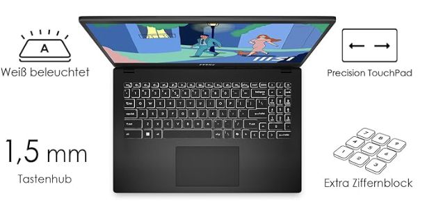 🔝💻 MSI Modern 15 Lifestyle & Business Laptop mit 15,6 Zoll & 16/512GB für 399€ (statt 500€)