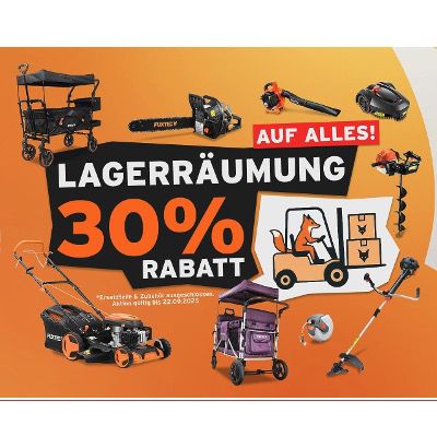 🔥 Fuxtec: 30% Rabatt auf ALLES – z.B. FX-CT700 Bollerwagen für 137,20€ (statt 194€)