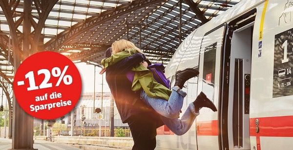 🚝 Deutsche Bahn Sparpreis Aktion ab 6,15€ in 2. Klasse ➡️ bis 21.10. durch 12% Extra Rabatt