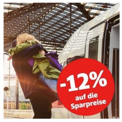 🚝 Deutsche Bahn Sparpreis Aktion ab 6,15€ in 2. Klasse ➡️ bis 21.10. durch 12% Extra-Rabatt