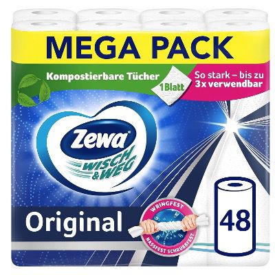 Zewa Wisch&Weg Original 48x 45 Blatt ab 30,61€ (statt 36€)