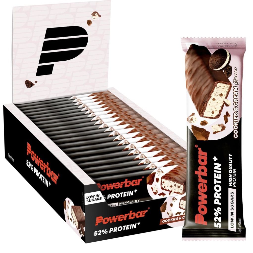 🍪 20x 50g Powerbar 52% Protein Plus Cookies&Cream für 34,99€ (statt 43€) 👉🏻 1,75€ pro Riegel