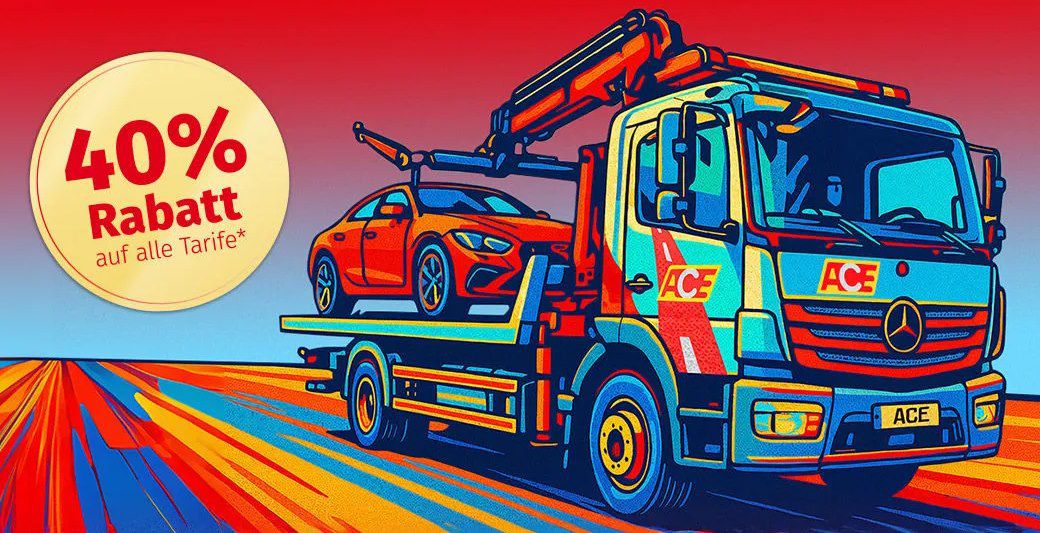 🚗 40% Rabatt auf die ACE Auto Club Europa Mitgliedschaft im 1. Jahr (Pannenhilfe)