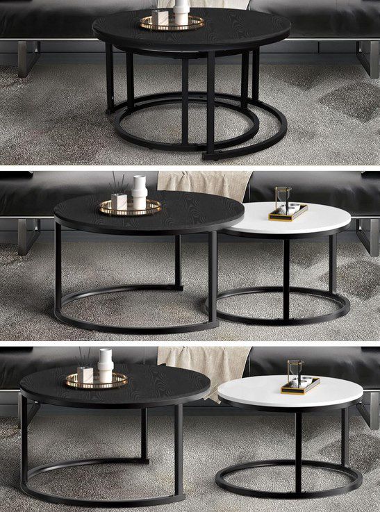 2er Set YITAHOME Couchtisch mit Metallrahmen für 74,99€ (statt 100€)