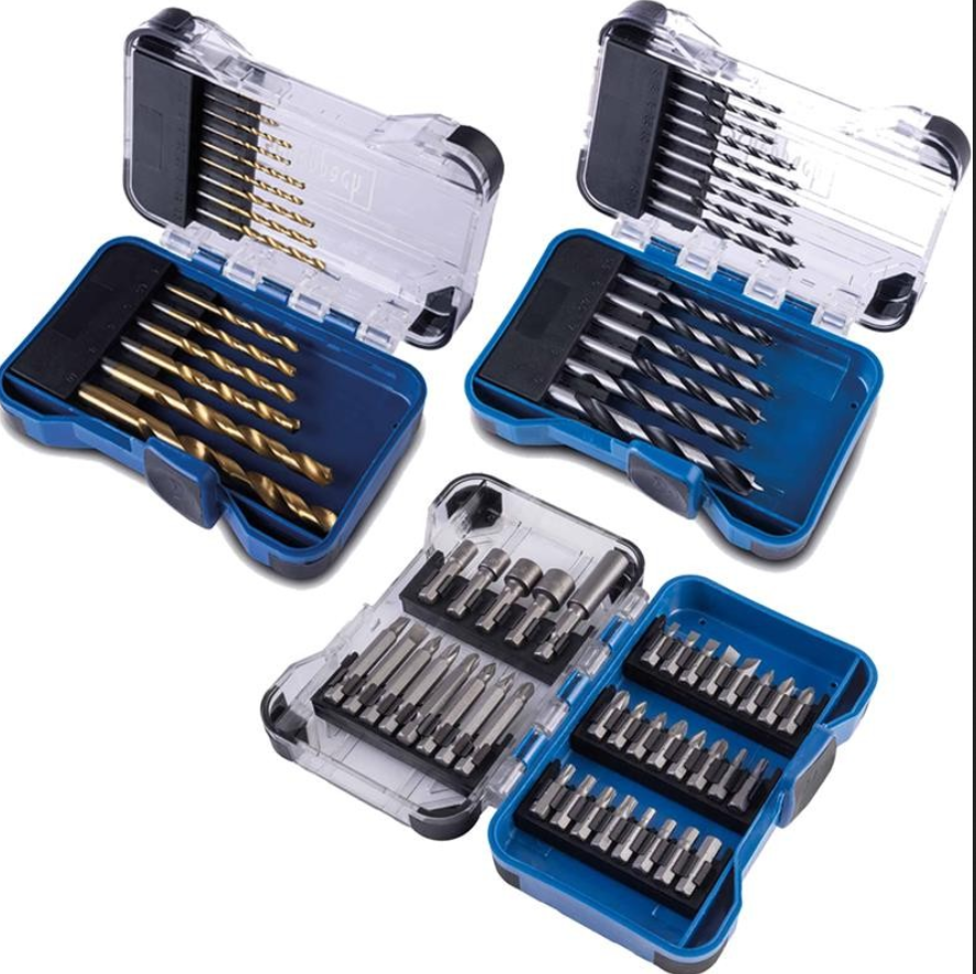 Scheppach HSS Spiralbohrer + Holzbohrer + Bitschrauber 67-teilig für 29,90€ (statt 39€)