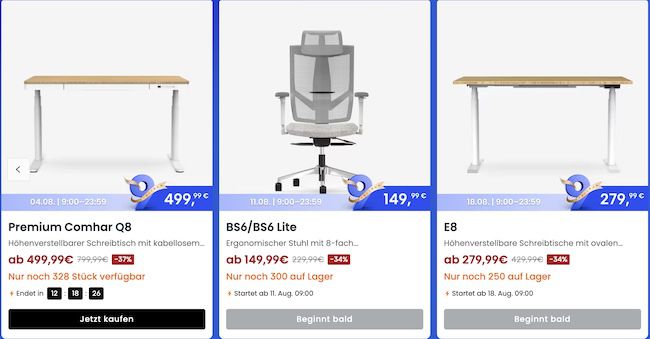 🔥 9 Jahre Flexispot bis  50%   z.B. Schreibtisch mit Bambus Tischplatte 499,99€ (statt 800€)