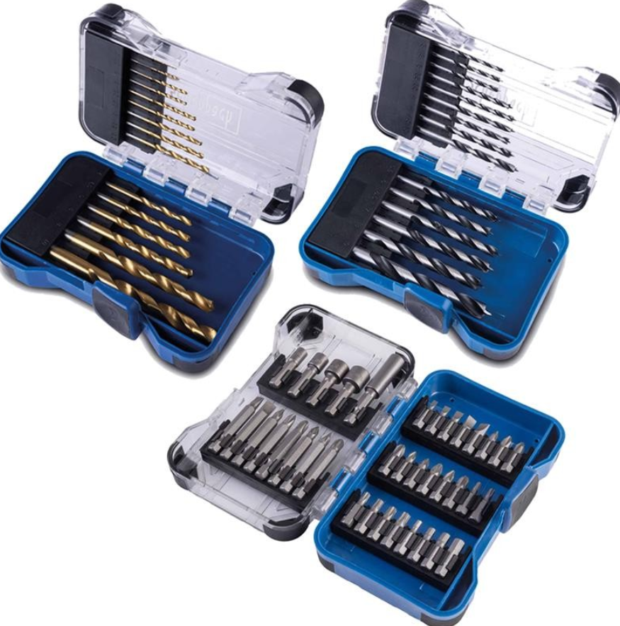 Scheppach HSS Spiralbohrer + Holzbohrer + Bitschrauber 67-teilig für 26,91€ (statt 39€)