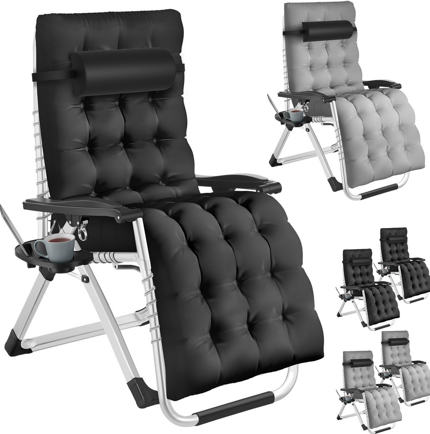 🪑Tectake Cloud klappbare Sonnenliege mit Polster für 59,99€ (statt 75€)