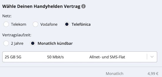📱 o2 Allnet 25GB 5G für nur 4,99€ mtl. + monatlich kündbar