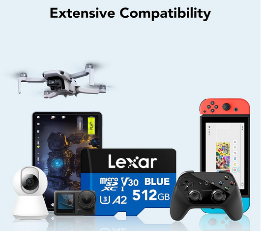 Lexar Blue 512GB microSD Speicherkarte für 33,99€ (statt 46€)